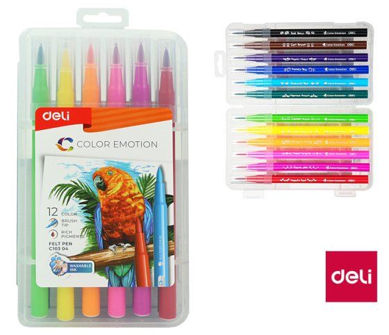 Aqua Dual Marker Deli Color Emotion 12 Colors
