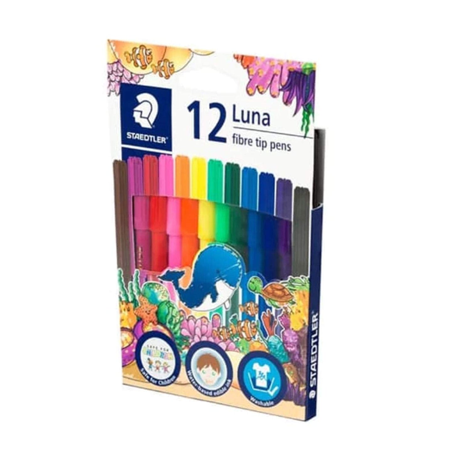 12PCS LUNA FIBRE TIP PEN FOR COLOURING