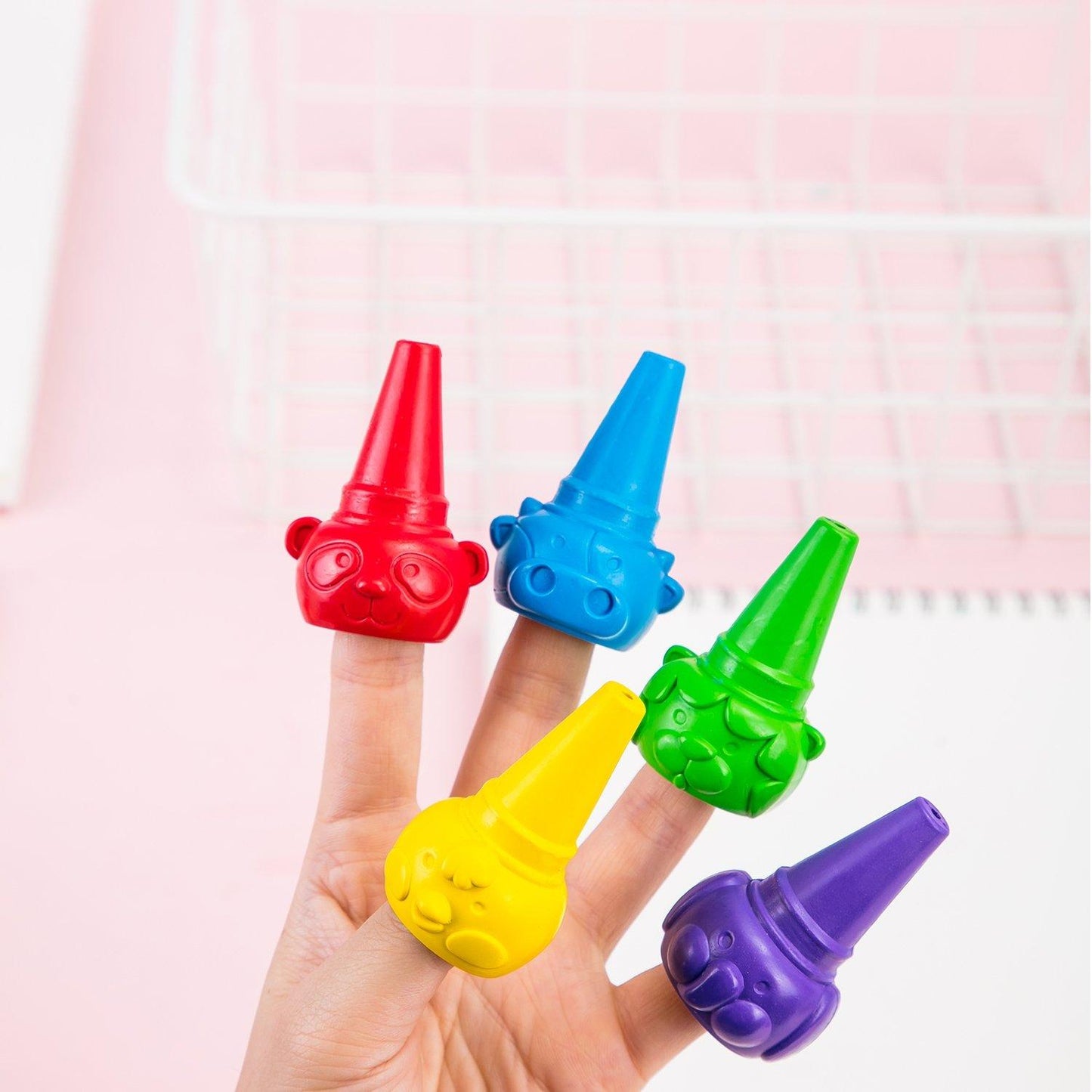 DELI FINGER CRAYON 6 COLOURS