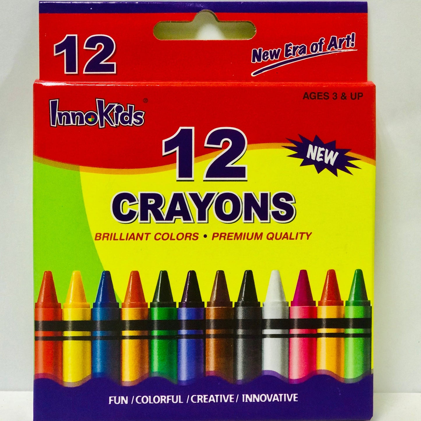 INNOKIDS CRAYON,12 DIFFERENT COLOR CRAYONS