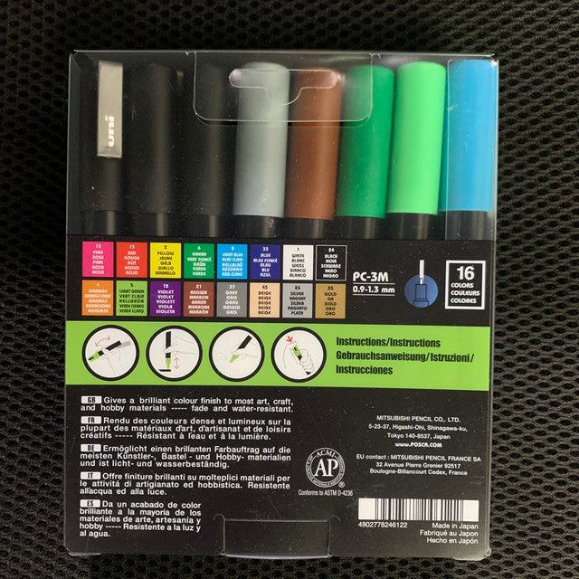 Uni-Ball Posca Assorted Ink Paint Markers