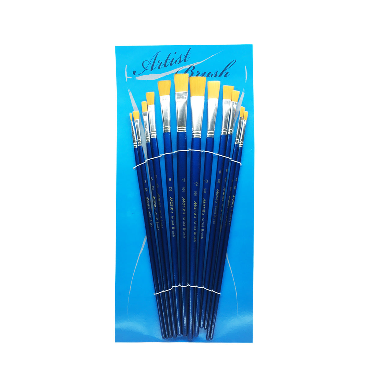 12 Flat Artist Brushes -Set of 12, online in Abu Dhabi, UAE