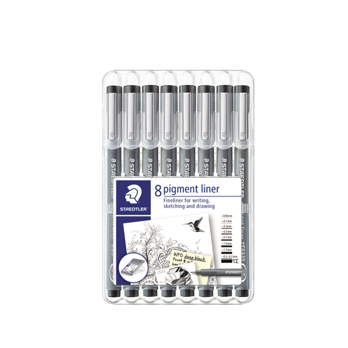 Staedtler Pigment Liner Set of 8 Assorted Line Width