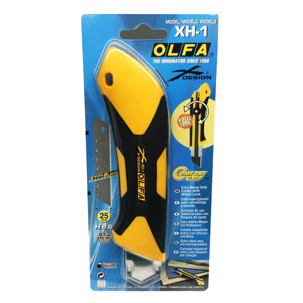 Olfa Cutter XH-1 Fiberglass Rubber Grip Utility Cutter