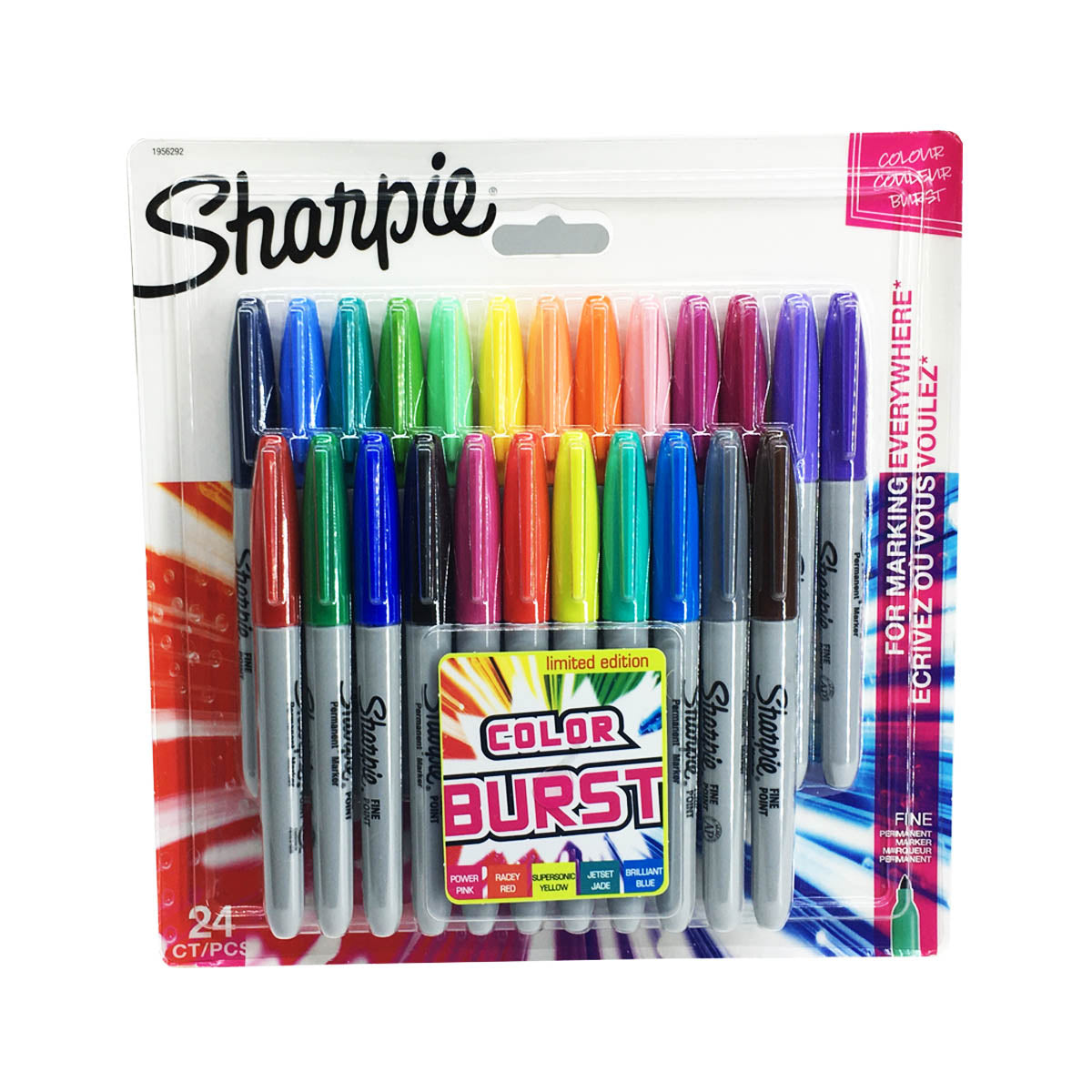 Sharpie 24 Assorted Fine Tip Permanent Markers 1956292