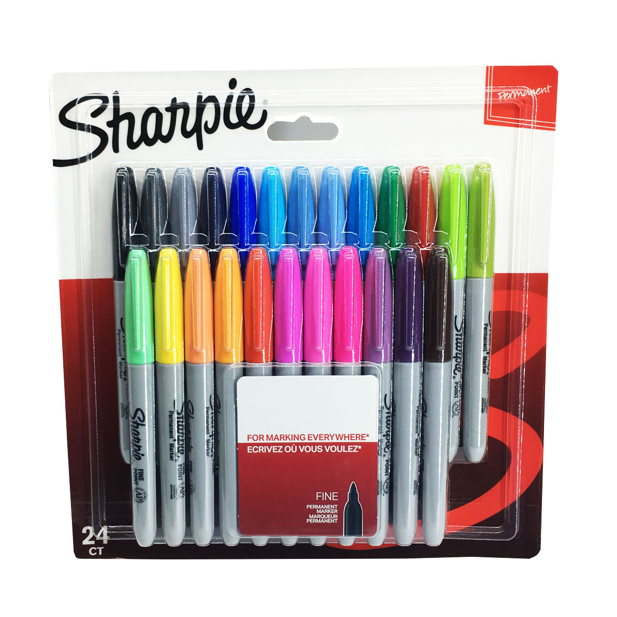 Sharpie 24 Assorted Fine Tip Permanent Markers 2065594