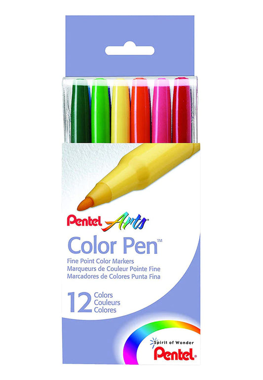 Pentel Color Pen Set - Assorted Colors, Set of 12