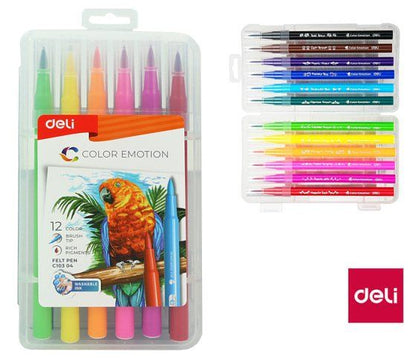 Aqua Dual Marker Deli Color Emotion 12 Colors