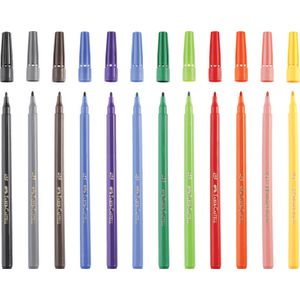 Faber-Castell Fibre-Tip Colour Markers Wallet of 20