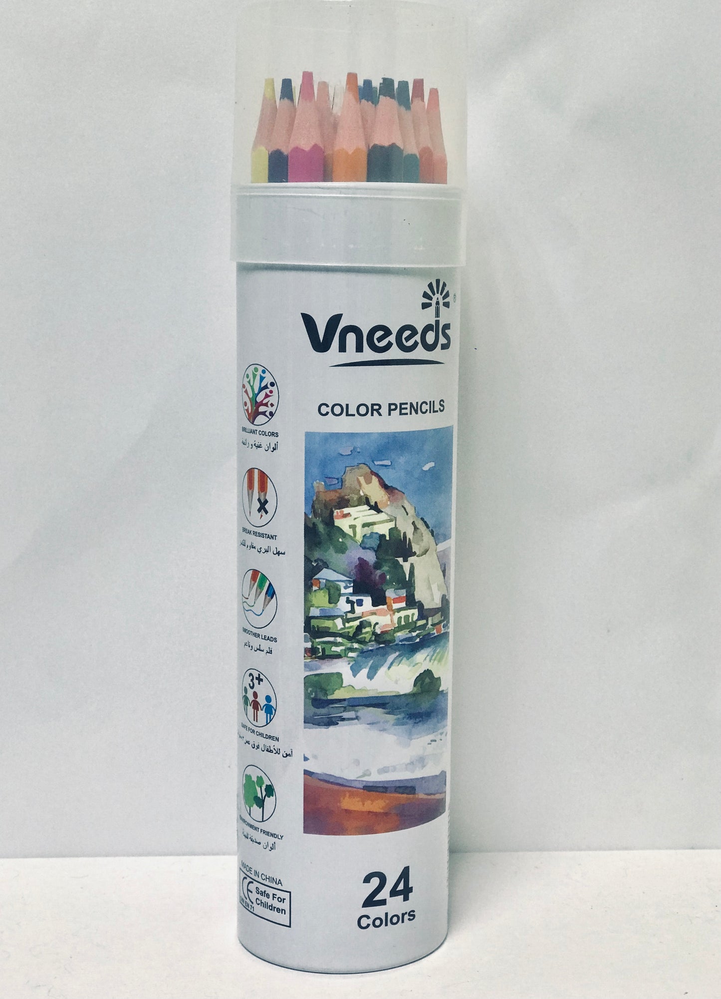 VNEEDS COLOR PENCIL,24 BRILLIANT COLORS PER PACK