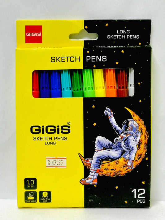 GIGIS_LONG SKETCH PENS,ASSORTED COLORS
