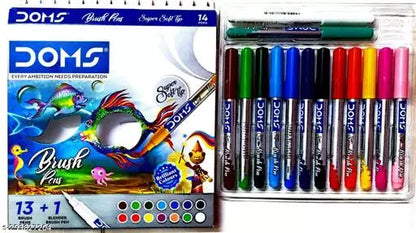 Doms Non-Toxic Brush Pen-14 Shade in Cardboard Box