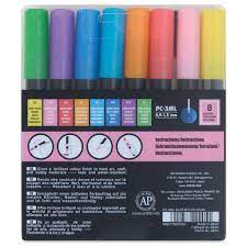Uni-Ball Posca Glitter 0.9-1.3mm Assorted Ink Coloring Markers