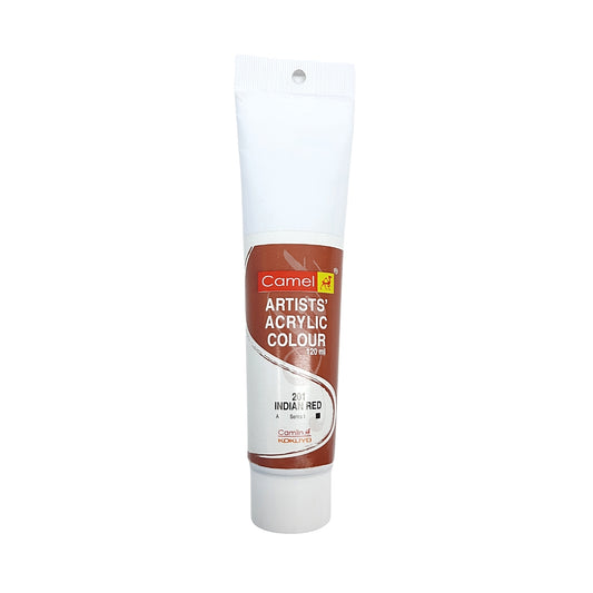 Camel Acrylic Color 201 Indian Red - 120ml from najmaonline-com Abu Dhabi, Dubai UAE