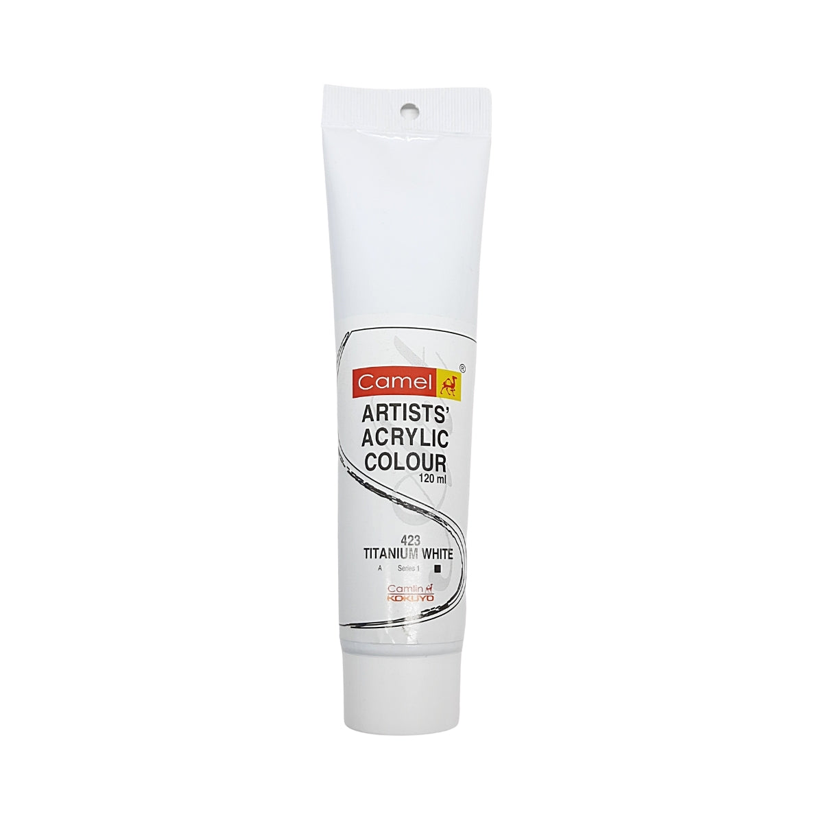 Camel Acrylic Color 423 Titanium White - 120ml from najmanline-Abu Dhabi, Dubai- UAE