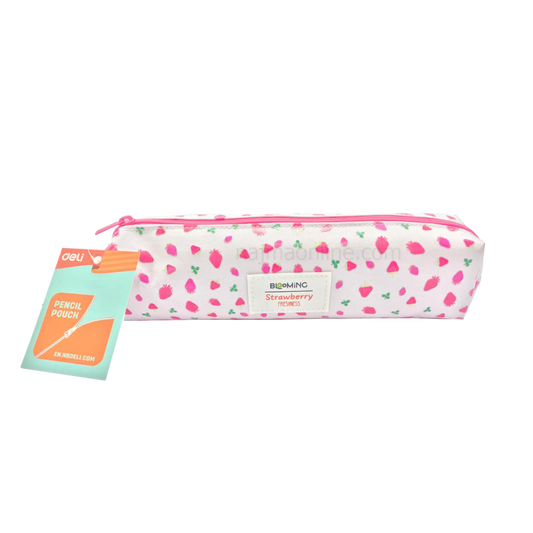 White and Pink Color Pencil Case