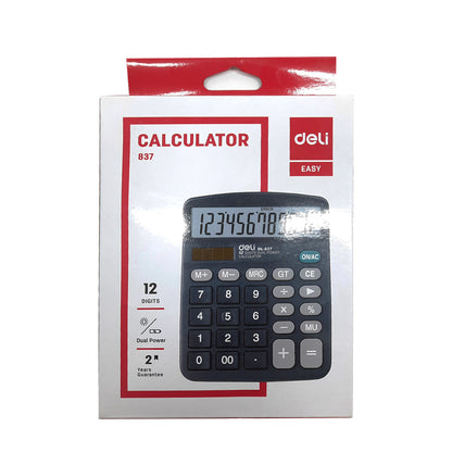 Deli 837 Small Size Financial Calculator 12 Digits from Najmaonline Best Calculator Online in Abu Dhabi Duabi UAE
