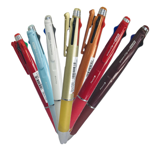 Zebra Clip on multi 4-Color pen and pencil (5 in 1) metal body