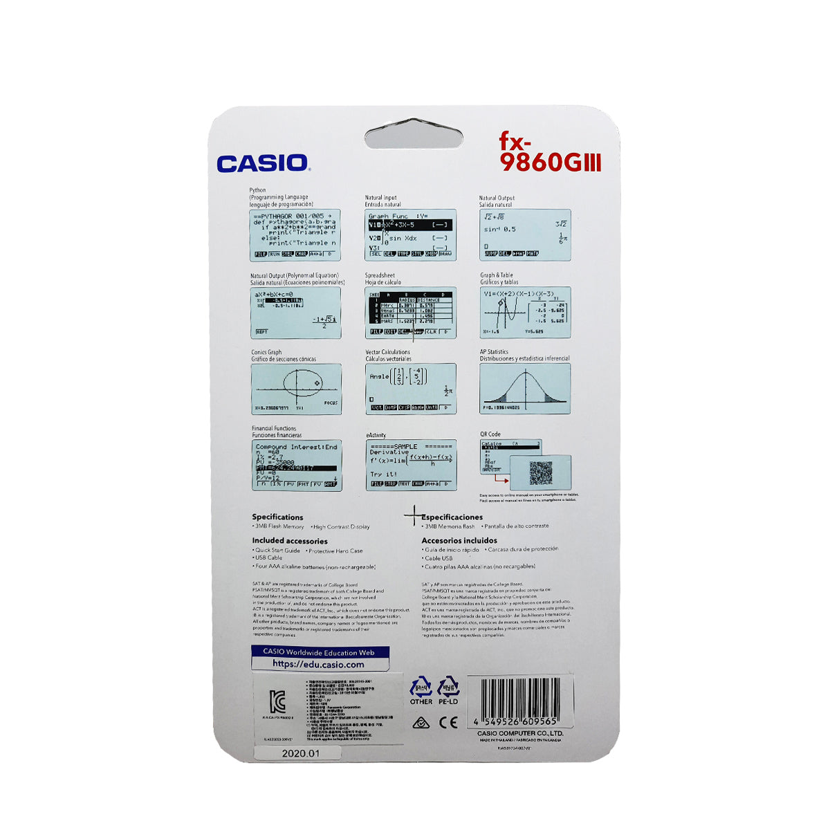 Casio FX-9860GIII Graphic Calculator for Engineering & Classroom
