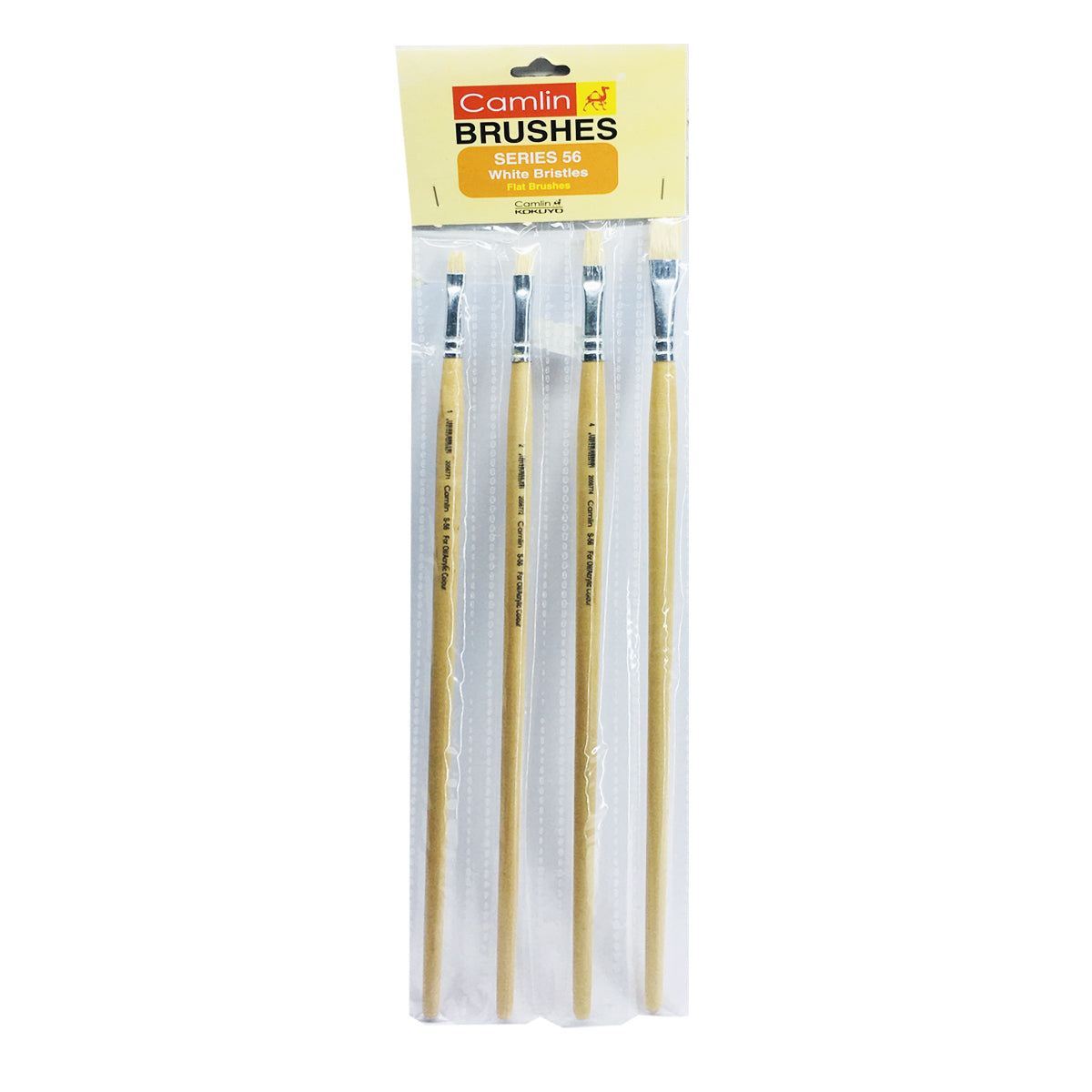 Camlin Flat Artist Brushes -Set of 4