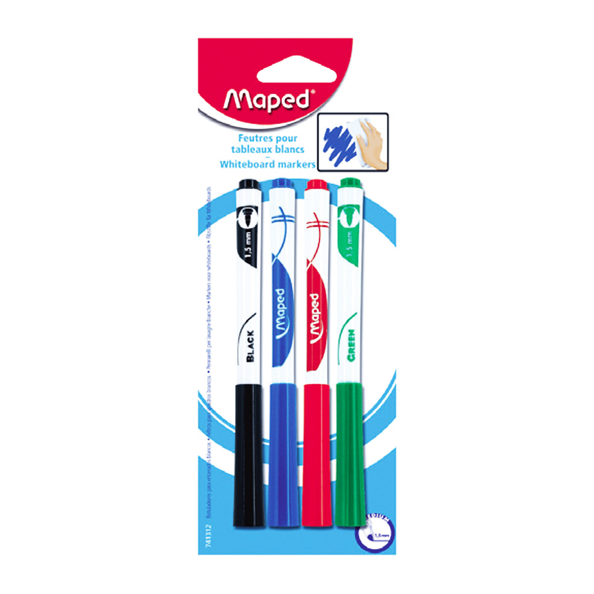 MAPED لوح ماركر -4 لون مجموعة