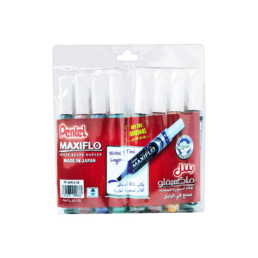 Shop Pentel Whiteboard Marker -Maxiflo 8 Color Set  MWL6-08 online in Abu Dhabi, UAE