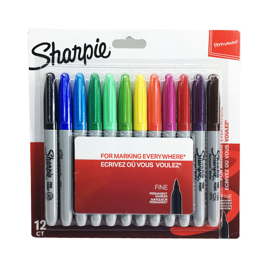 Sharpie 12 Assorted Fine Tip Permanent Markers 2065593
