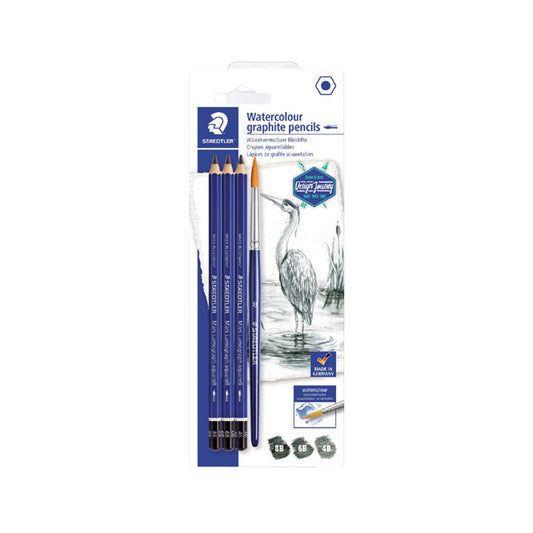 Staedtler Artist Pencils -Pack of 3+1 Brush