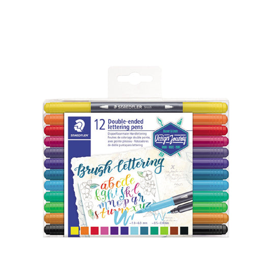 Staedtler Double-ended Lettering Duo Pen -12 Color Set