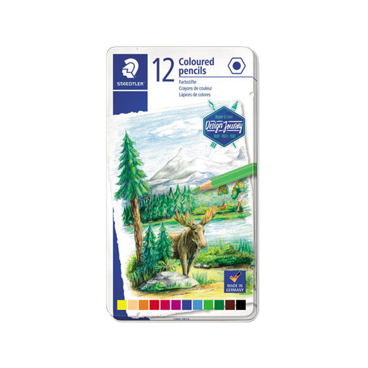 Staedtler Highly Pigmented 12 Color Pencils Metal Box Set