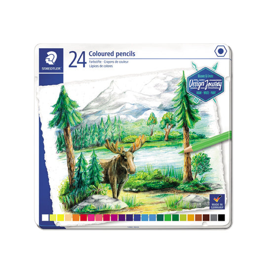 Staedtler Highly Pigmented 24 Color Pencils Metal Box Set