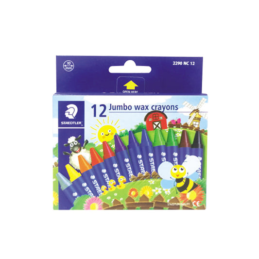 Staedtler Jumbo Wax Crayons -12 Colors Set