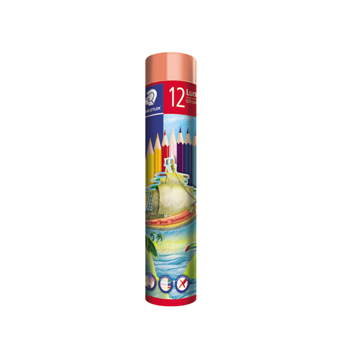 Staedtler Luna Colored Pencils -12 Color Metal Cylinder
