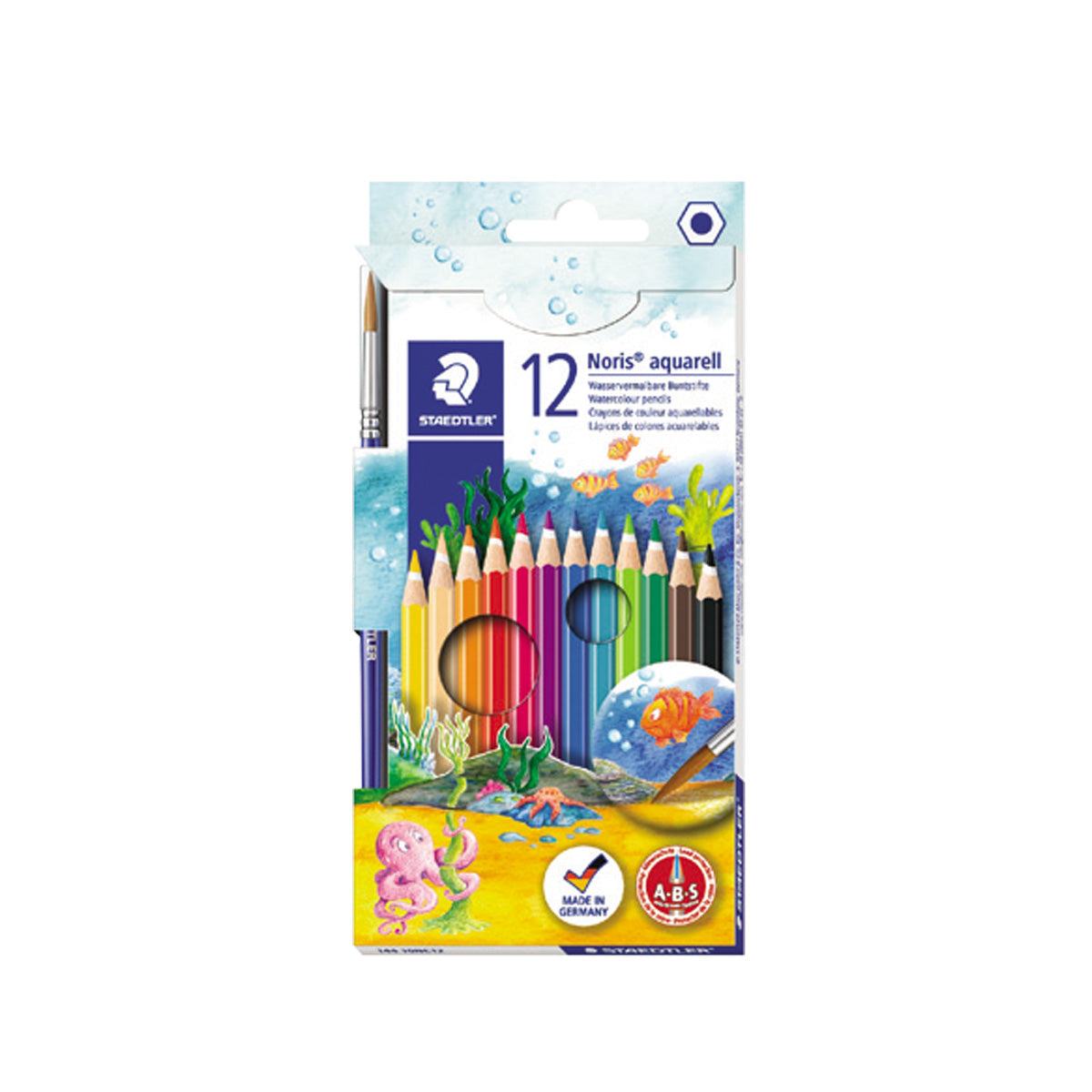 Staedtler Noris Watercolor Pencil -12 Color Set + 1 Brush