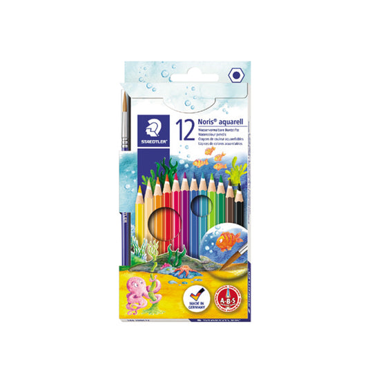 Staedtler Noris Watercolor Pencil -12 Color Set + 1 Brush