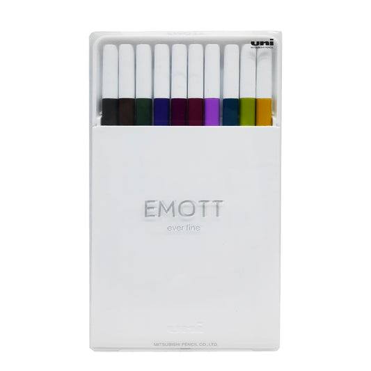 Uniball Emott 0.4 Fineliner 10 Color Set No.3 from najmaonline.com Abu Dhabi, Dubai - UAE | Best pen for Art& Crafts, daily writing | from najma | Fast Delivery around UAE